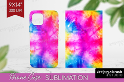 Tie Dye Phone Case PNG - Rainbow Case PNG Sublimation Product Image 1