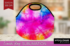 Tie Dye Lunch Bag - Rainbow Lunch Bug PNG Sublimation Product Image 1