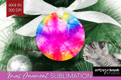 Tie Dye Ornament PNG - Rainbow PNG Sublimation Product Image 1