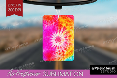 Tie Dye Air Freshener PNG - Rainbow PNG Sublimation Product Image 1