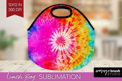 Tie Dye Lunch Bag - Rainbow Lunch Bug PNG Sublimation Product Image 1