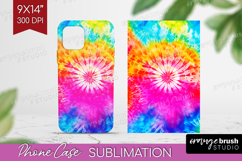 Tie Dye Phone Case PNG - Rainbow Case PNG Sublimation Product Image 1