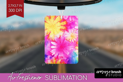 Tie Dye Air Freshener PNG - Rainbow PNG Sublimation Product Image 1