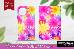 Tie Dye Phone Case PNG - Rainbow Case PNG Sublimation Product Image 1