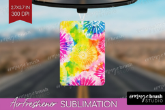 Tie Dye Air Freshener PNG - Rainbow PNG Sublimation Product Image 1