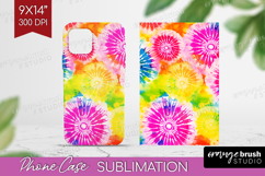 Tie Dye Phone Case PNG - Rainbow Case PNG Sublimation Product Image 1