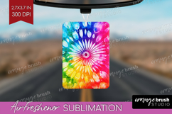 Tie Dye Air Freshener PNG - Rainbow PNG Sublimation Product Image 1