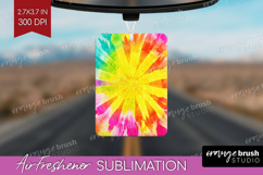 Tie Dye Air Freshener PNG - Rainbow PNG Sublimation Product Image 1