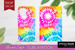 Tie Dye Phone Case PNG - Rainbow Case PNG Sublimation Product Image 1