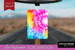 Tie Dye Air Freshener PNG - Rainbow PNG Sublimation Product Image 1
