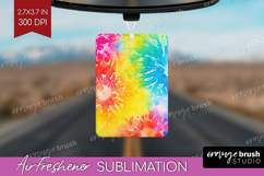 Tie Dye Air Freshener PNG - Rainbow PNG Sublimation Product Image 1