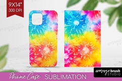 Tie Dye Phone Case PNG - Rainbow Case PNG Sublimation Product Image 1