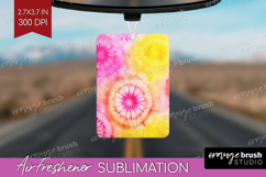 Tie Dye Air Freshener PNG - Rainbow PNG Sublimation Product Image 1