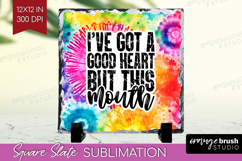Sarcastic Quote Slate PNG - Brush Stroke Square Slate Product Image 1
