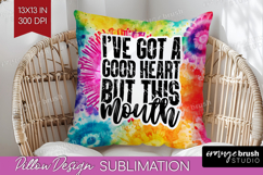 Sarcastic Quote Pillow Sublimation - Brush Stroke Pillow PNG Product Image 1