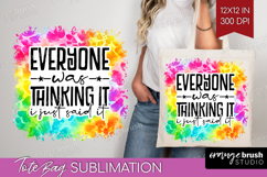 Sarcastic Quote Tote Bag - Brush Stroke Tote Bag PNG Product Image 1