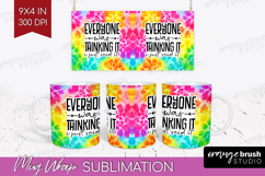Sarcastic Quote Mug Wrap - Brush Stroke Mug PNG Sublimation Product Image 1