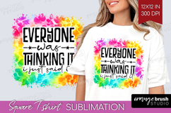 Sarcastic Quote Square Tshirt Background - Brush Stroke PNG Product Image 1