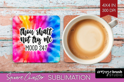 Sarcastic Quote Square Coaster - Brush Stroke Coaster PNG Product Image 1