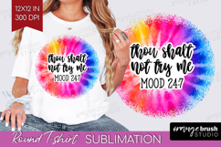 Sarcastic Quote Round Tshirt Background - Brush Stroke PNG Product Image 1