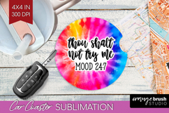 Sarcastic Quote Car Coaster - Brush Stroke Coaster PNG Product Image 1