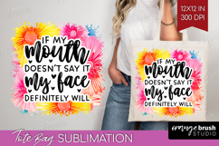 Sarcastic Quote Tote Bag - Brush Stroke Tote Bag PNG Product Image 1