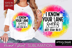 Sarcastic Quote Round Tshirt Background - Brush Stroke PNG Product Image 1