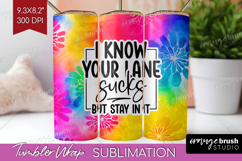 Sarcastic Quote Tumbler Wrap - Brush Stroke Tumbler PNG Product Image 1