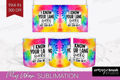 Sarcastic Quote Mug Wrap - Brush Stroke Mug PNG Sublimation Product Image 1
