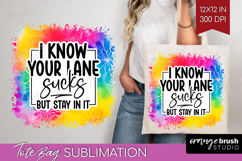 Sarcastic Quote Tote Bag - Brush Stroke Tote Bag PNG Product Image 1