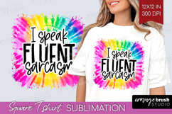 Sarcastic Quote Square Tshirt Background - Brush Stroke PNG Product Image 1