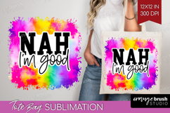 Sarcastic Quote Tote Bag - Brush Stroke Tote Bag PNG Product Image 1