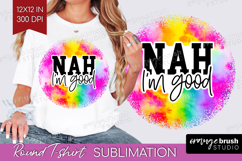 Sarcastic Quote Round Tshirt Background - Brush Stroke PNG Product Image 1