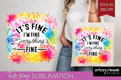 Sarcastic Quote Tote Bag - Brush Stroke Tote Bag PNG Product Image 1