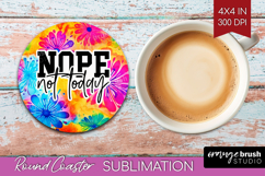 Sarcastic Quote Round Coaster - Brush Stroke Coaster PNG Product Image 1