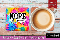 Sarcastic Quote Square Coaster - Brush Stroke Coaster PNG Product Image 1