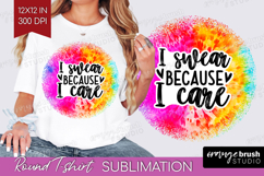 Sarcastic Quote Round Tshirt Background - Brush Stroke PNG Product Image 1
