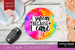 Sarcastic Quote Car Coaster - Brush Stroke Coaster PNG Product Image 1