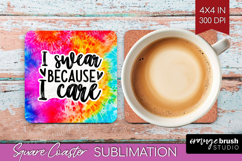 Sarcastic Quote Square Coaster - Brush Stroke Coaster PNG Product Image 1