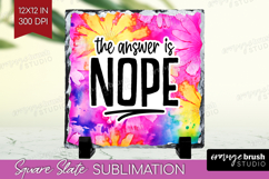 Sarcastic Quote Slate PNG - Brush Stroke Square Slate Product Image 1