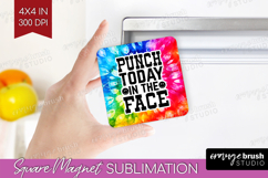 Sarcastic Quote Magnet Sublimation - Brush Stroke Square PNG Product Image 1