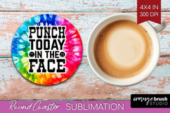 Sarcastic Quote Round Coaster - Brush Stroke Coaster PNG Product Image 1