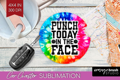 Sarcastic Quote Car Coaster - Brush Stroke Coaster PNG Product Image 1