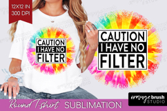 Sarcastic Quote Round Tshirt Background - Brush Stroke PNG Product Image 1