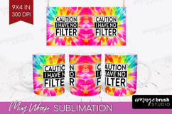 Sarcastic Quote Mug Wrap - Brush Stroke Mug PNG Sublimation Product Image 1