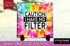 Sarcastic Quote Slate PNG - Brush Stroke Square Slate Product Image 1