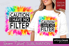 Sarcastic Quote Square Tshirt Background - Brush Stroke PNG Product Image 1
