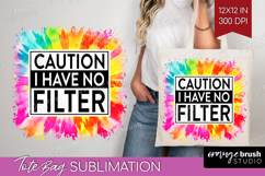 Sarcastic Quote Tote Bag - Brush Stroke Tote Bag PNG Product Image 1