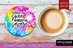 Sarcastic Quote Round Coaster - Brush Stroke Coaster PNG Product Image 1