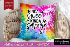 Sarcastic Quote Pillow Sublimation - Brush Stroke Pillow PNG Product Image 1